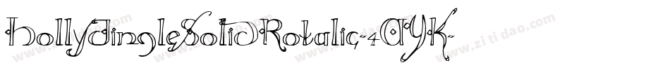 HollyJingleSolidRotalic-4AYK字体转换