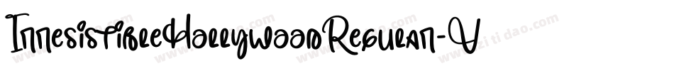 IrresistibleHollywoodRegular-Ve3B字体转换