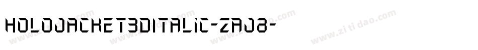 HoloJacket3DItalic-ZAJ8字体转换
