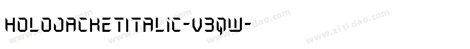 HoloJacketItalic-V3qw字体转换