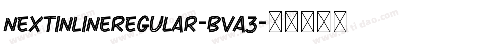NextInLineRegular-BVA3字体转换