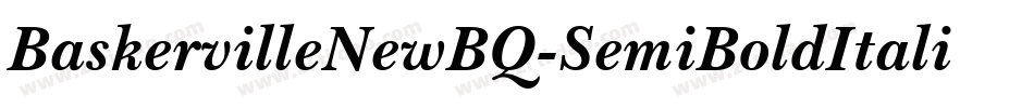 BaskervilleNewBQ-SemiBoldItalic字体转换