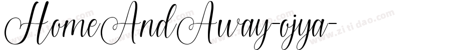 HomeAndAway-ojya字体转换