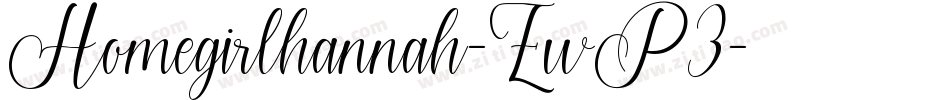 Homegirlhannah-ZwP3字体转换