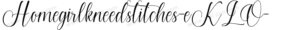 Homegirlkneedstitches-eKLO字体转换