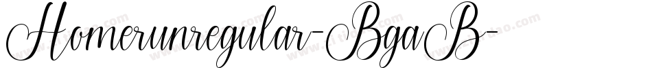 Homerunregular-BgaB字体转换