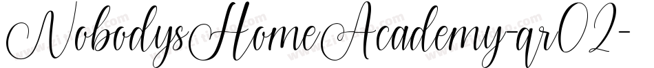 NobodysHomeAcademy-qr02字体转换 NobodysHomeAcademy-qr02字体转换