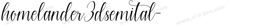 homelander3dsemital字体转换