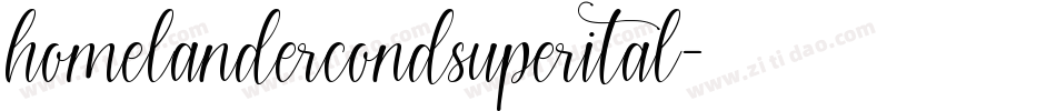 homelandercondsuperital字体转换