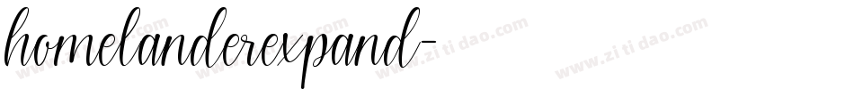 homelanderexpand字体转换