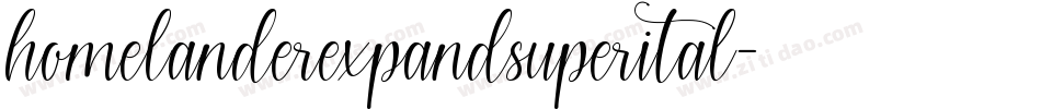 homelanderexpandsuperital字体转换