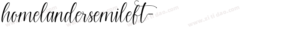 homelandersemileft字体转换
