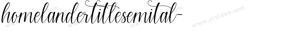 homelandertitlesemital字体转换