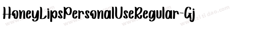 HoneyLipsPersonalUseRegular-GjBa字体转换