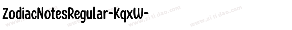ZodiacNotesRegular-KqxW字体转换