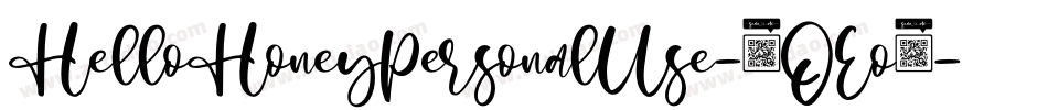 HelloHoneyPersonalUse-2OEo8字体转换