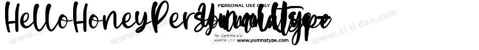 HelloHoneyPersonalUse-2OEo8字体转换