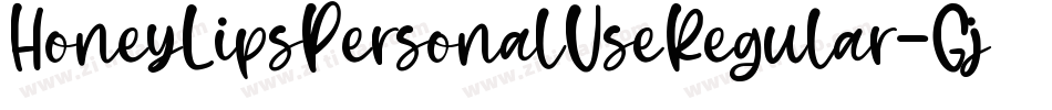 HoneyLipsPersonalUseRegular-GjBa字体转换