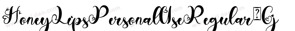HoneyLipsPersonalUseRegular-GjBa字体转换
