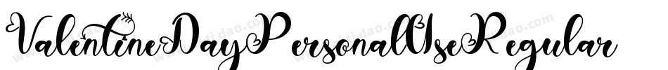 ValentineDayPersonalUseRegular-Pjyr字体转换
