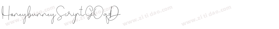 HoneybunneyScript-GOq3D字体转换