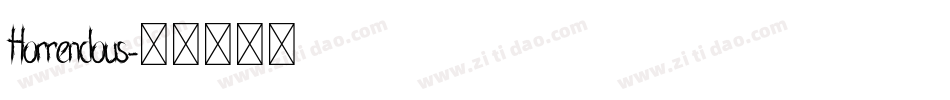Horrendous字体转换