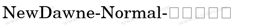 NewDawne-Normal字体转换