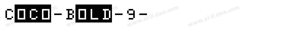 Coco-Bold-9字体转换