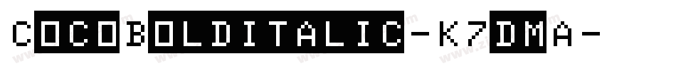 CocoBolditalic-K7dmA字体转换