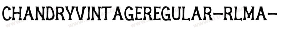 ChandryVintageRegular-rlmA字体转换