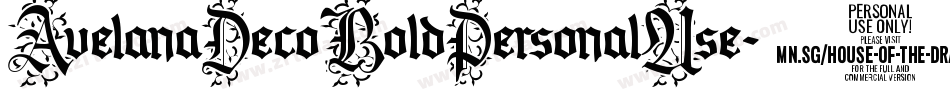 AvelanaDecoBoldPersonalUse-11Ej字体转换