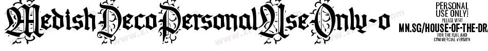 MedishDecoPersonalUseOnly-o23o字体转换
