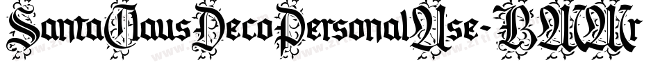 SantaClausDecoPersonalUse-BWWr3字体转换