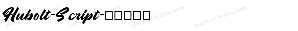 Hubolt-Script字体转换