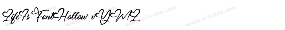 LifeIsFontHollow-vYML字体转换