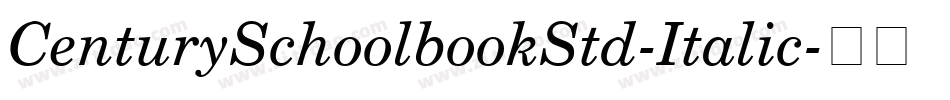 CenturySchoolbookStd-Italic字体转换