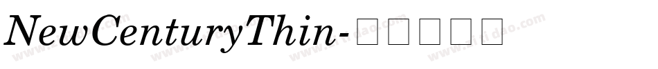 NewCenturyThin字体转换