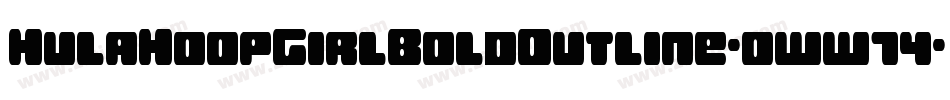 HulaHoopGirlBoldOutline-oww74字体转换