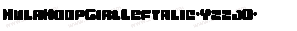 HulaHoopGirlLeftalic-YzzjO字体转换