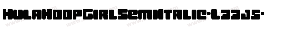 HulaHoopGirlSemiItalic-L33j5字体转换