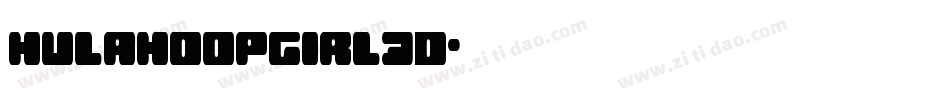 hulahoopgirl3d字体转换