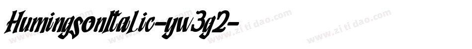 HumingsonItalic-yw3g2字体转换