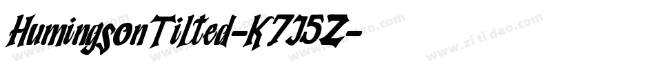 HumingsonTilted-K7J5Z字体转换