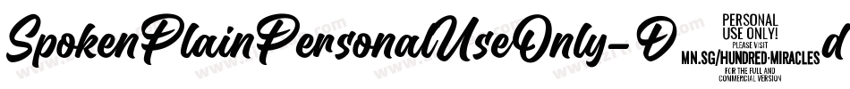 SpokenPlainPersonalUseOnly-D9dx字体转换