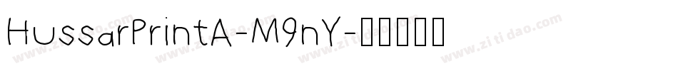 HussarPrintA-M9nY字体转换