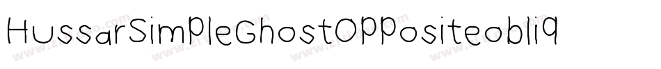HussarSimpleGhostOppositeobliqueThree-l7WV字体转换