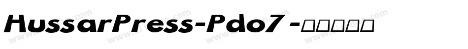 HussarPress-Pdo7字体转换