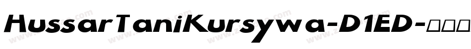 HussarTaniKursywa-D1ED字体转换