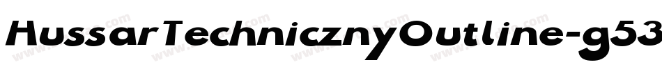 HussarTechnicznyOutline-g535字体转换