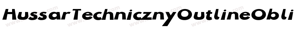 HussarTechnicznyOutlineOblique-oOEA字体转换